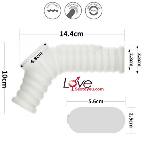 Khúc Đôn Silicon Tròng Bìu Lovetoy Gân Vằn Có Rung Kéo Dài Thời Gian