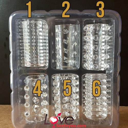 Bộ 6 Khúc Đôn Gai Tăng Kích Thước Dương Vật Kích Thích Nữ
