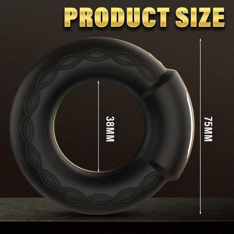 Vòng mát xa cu rung đa tần có sưởi ấm điều khiển từ xa sạc USB tiện lợi