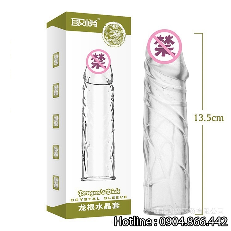 Bao đôn dên silicon trong suốt, tăng kích thước, thỏa mãn bạn tình