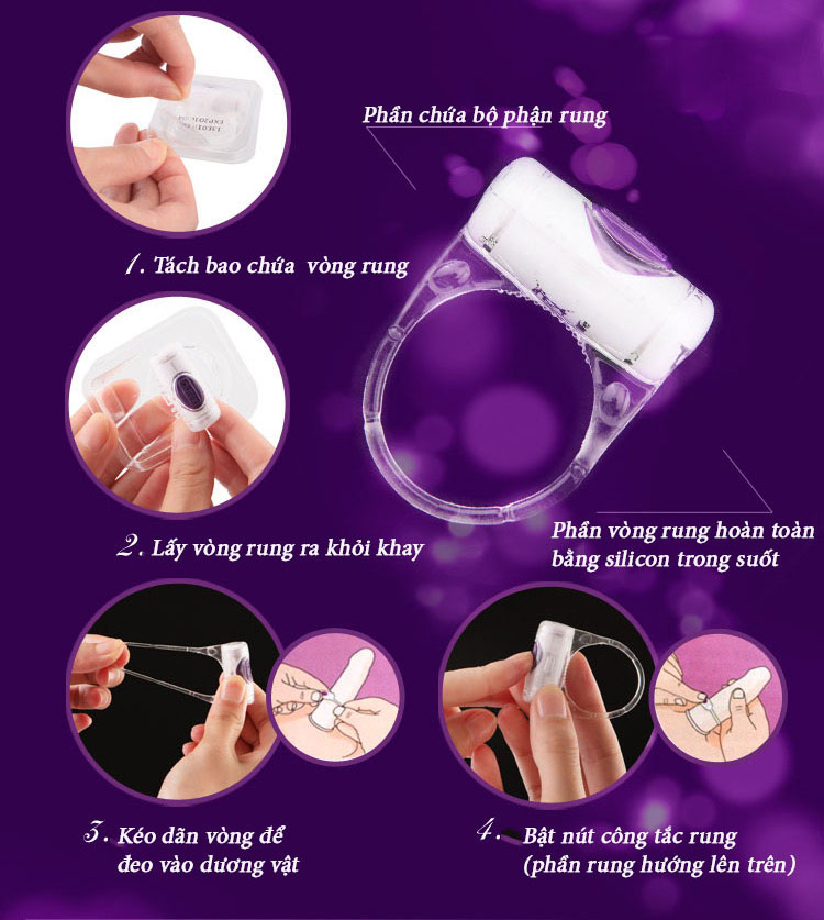 Vòng rung Durex silicon mềm kích thích mạnh Vòng rung Durex silicon mềm kích thích mạnh