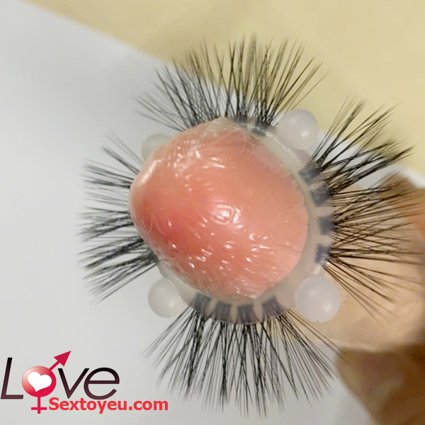 Vòng lông ngựa silicon gắn bi đeo đầu dương vật tăng khoái cảm