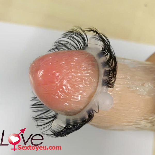 Vòng lông ngựa silicon gắn bi đeo đầu dương vật tăng khoái cảm