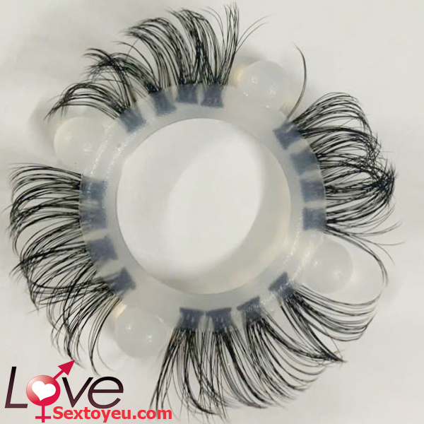 Vòng lông ngựa silicon gắn bi đeo đầu dương vật tăng khoái cảm