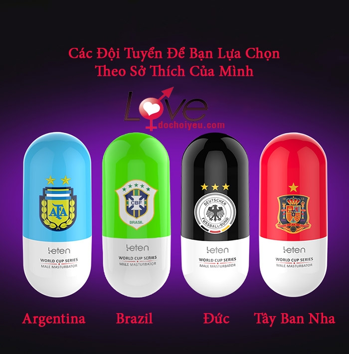 Cốc thủ dâm Leten Football có rung sạc tiện dụng