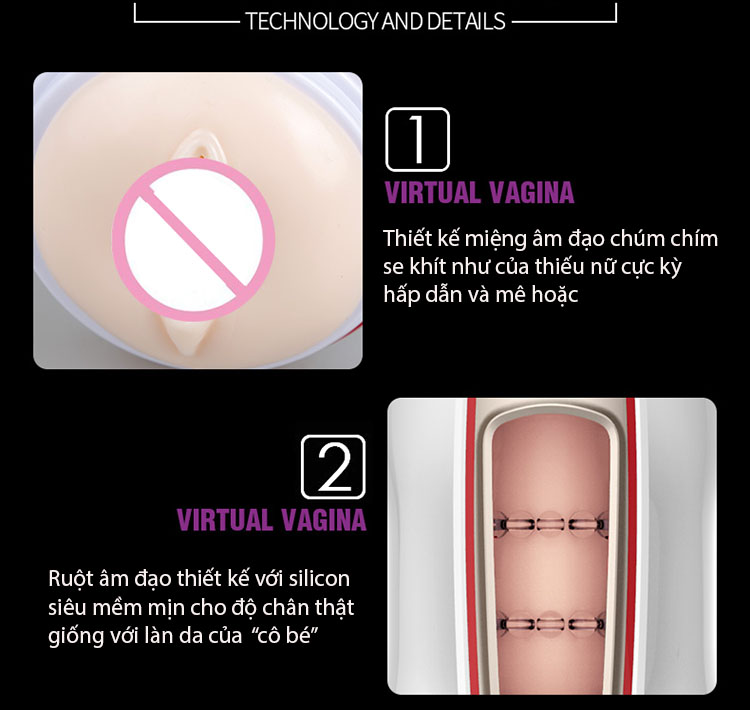 Máy bú mút dương vật tự động cảm giác thật tăng khoái cảm