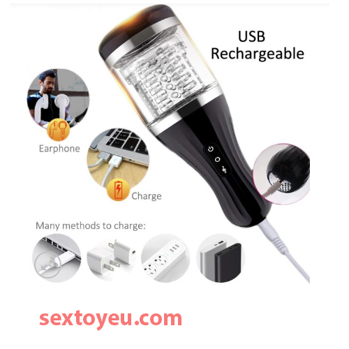 Cốc thủ dâm tự động xoay 360 độ nhỏ gọn mạnh mẽ siêu kích thích