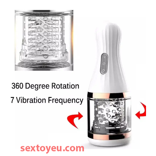 Cốc thủ dâm tự động xoay 360 độ nhỏ gọn mạnh mẽ siêu kích thích
