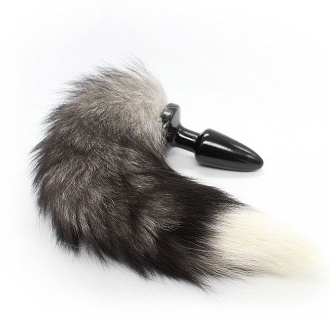 Soft Fox Tail Anal Plug Prostate Massage Silicone