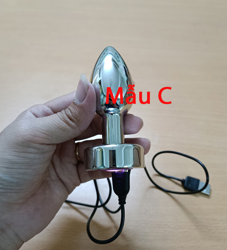 Plug hậu môn rung đa tần inox kích thích mạnh