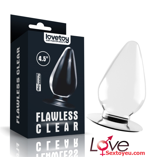 Large Transparent Silicone Anal Plug Soft & Safe Lovetoy