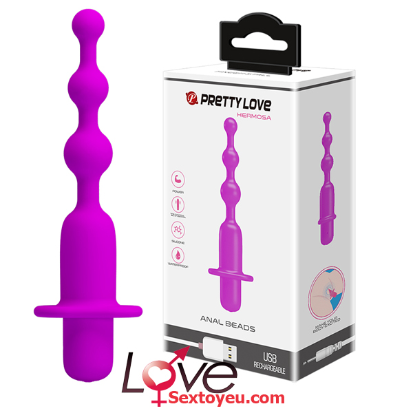 Que rung hậu môn Prettylove Hermosa pin sạc 12 chế độ kích thích