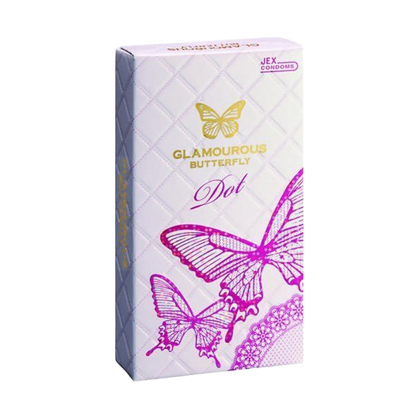  Kho sỉ Bao cao su Jex Glamcurous Butterfly dot-hộp 8c  hàng xách tay 