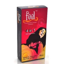 Bao Cao Su Gân Gai Kéo Dài Feel 4in1 Malaysia Hộp 12 Chiếc 