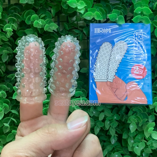Bao đôn gai đeo 2 ngón silicon mềm mại tăng hưng phấn nữ 