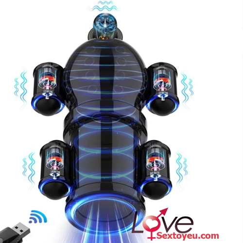 Bao mát xa dương vật 5 điểm rung giải tỏa sinh lý tự động 