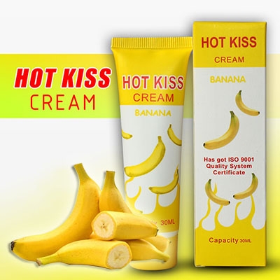 Kem bôi trơn HotKiss hương chuối gel sệt 30ml khử mùi an toàn nam nữ 
