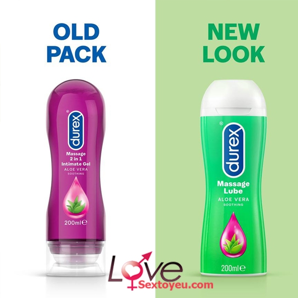 Gel bôi trơn Durex Play Massage 2 in 1 200ml tăng độ ẩm âm đạo 