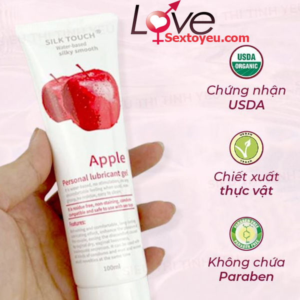 Gel Silk Touch hương táo bôi trơn dịu nhẹ, tăng khoái cảm