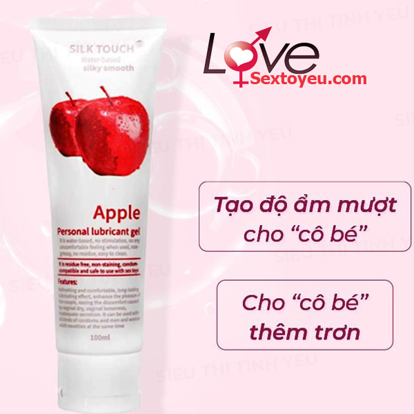 Gel Silk Touch hương táo bôi trơn dịu nhẹ, tăng khoái cảm