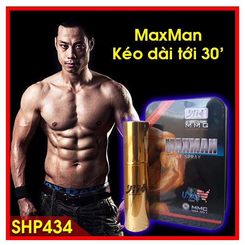 Chai xịt chống xuất tinh sớm Maxman tăng cường sinh lý nam 