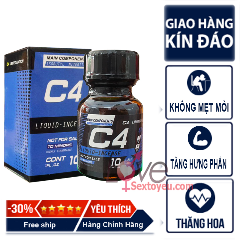 Popper C4 Xanh 10ml Chính Hãng Thơm Mạnh Giúp Phấn Khích