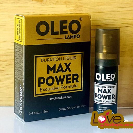 Chai xịt chống xuất tinh sớm Oleo Max Power 12ml tăng cường thời gian quan hệ 