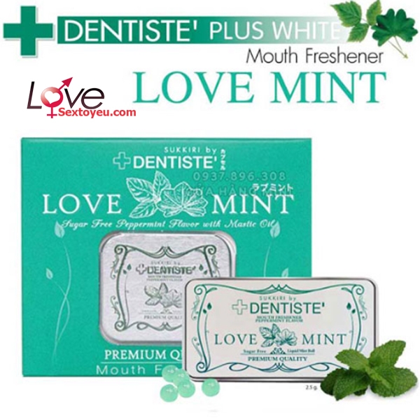 Kẹo ngậm phòng the BJ Love Mint nhập khẩu Thái Lan hương dịu 
