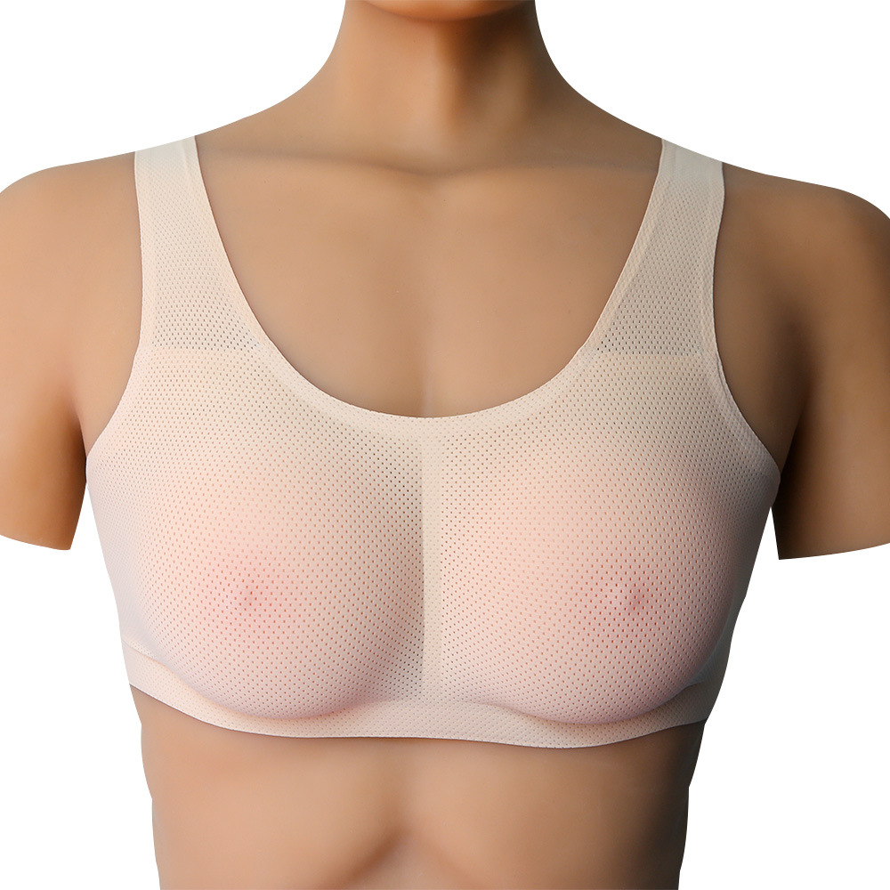 Premium Comfortable Stretch Fake Breast Lifelike Bra