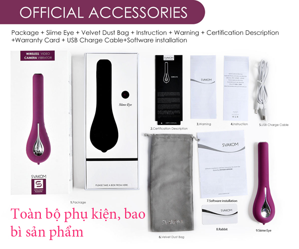 Máy rung Svakom Siime Eye cao cấp kích thích điểm G cực đỉnh