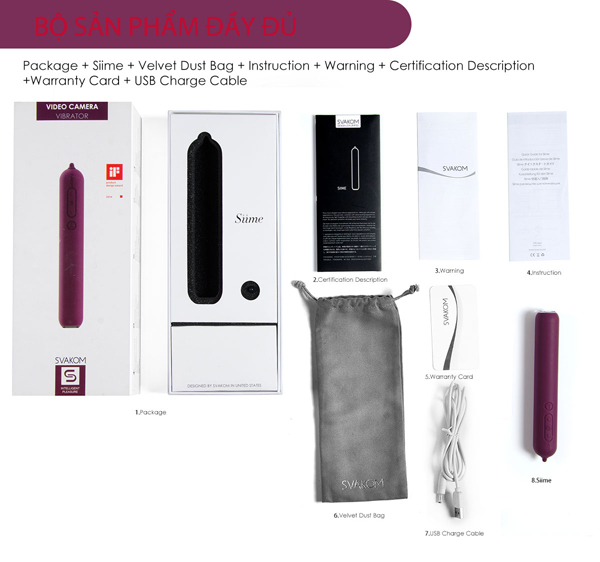 Máy mát xa điểm G Svakom Siime Gaga cao cấp tích hợp camera