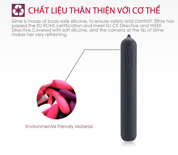 Máy mát xa điểm G Svakom Siime Gaga cao cấp tích hợp camera