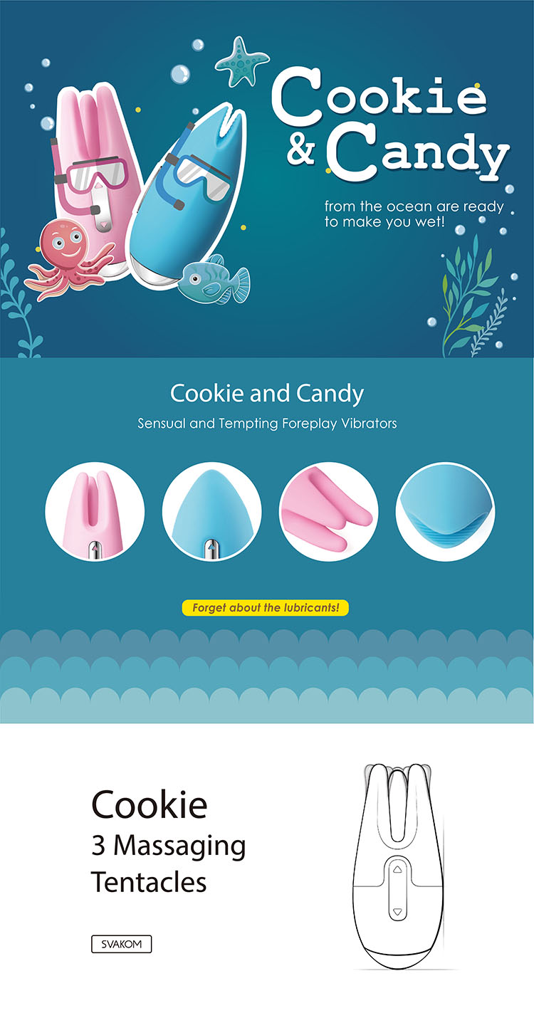 Máy mát xa nhũ hoa điểm G mini Svakom kích thích cực mạnh - Cookie Candy