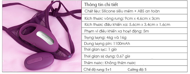 Vòng rung Svakom Winni USA cao cấp pin sạc điều khiển xa kích thích