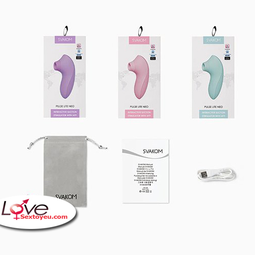 Máy rung bú âm vật Svakom Pulse Lite Neo mini, điều khiển app, kích thích cực đỉnh