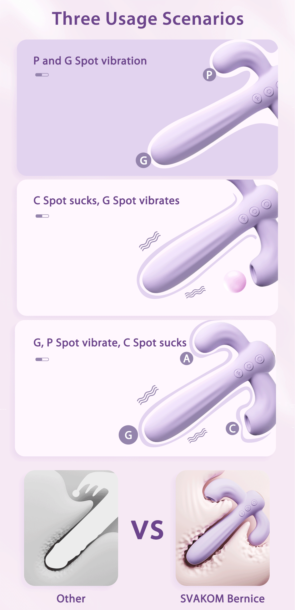 Svakom Bernice 3 đầu hít đất máy rung bú cao cấp uy tín