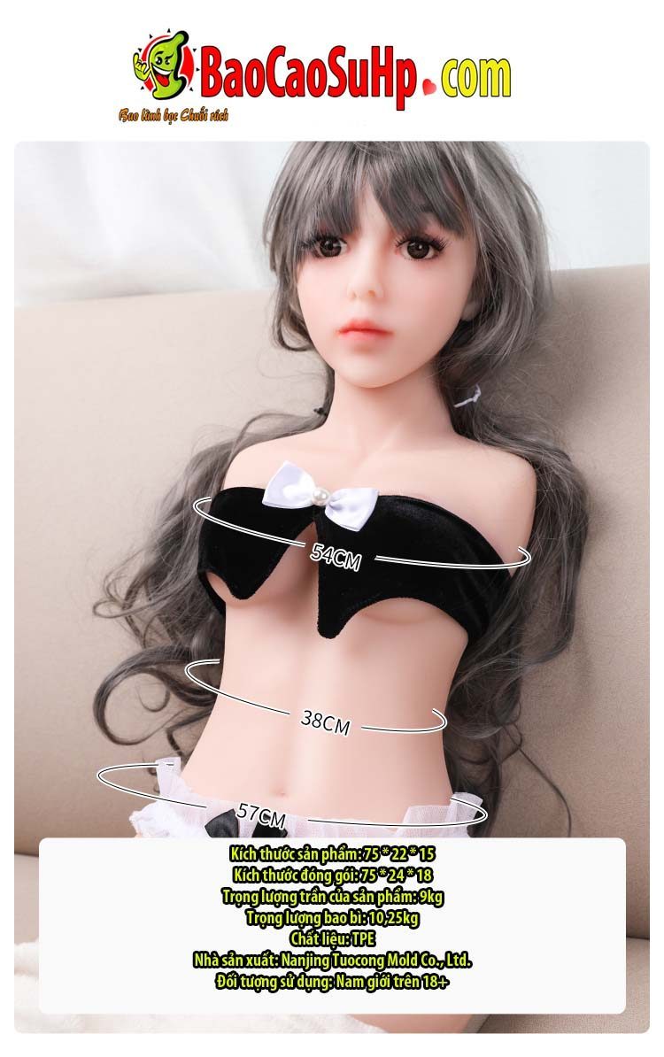 Búp bê tình dục bán thân Nhật ZZ20 sexy áo đen hàng xuất khẩu cao cấp
