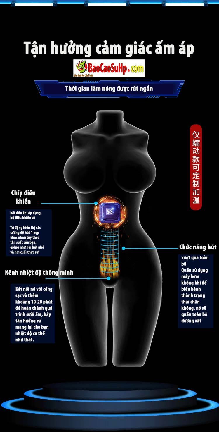 Búp bê bán thân Diyuenu Oralie rung hút phát nhiệt 8kg