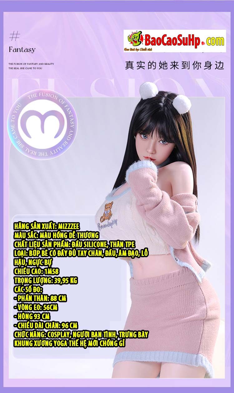 Búp bê tình dục Makaira 1m58 silicone đầu khung Yoga thanh xuân