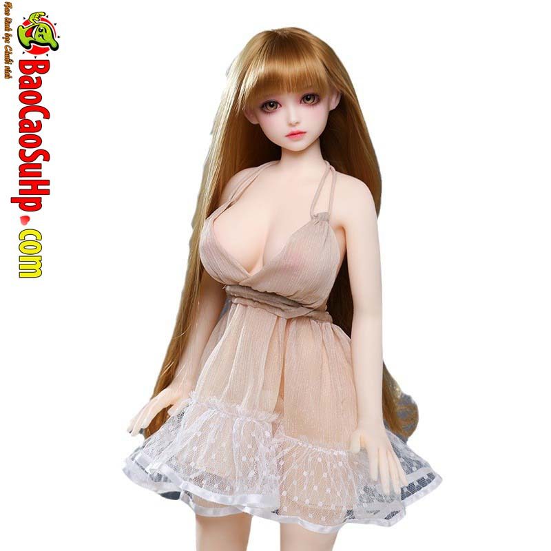 Búp bê tình dục Molan 60cm silicone cấy tóc ngực to mắt tròn cực dễ thương