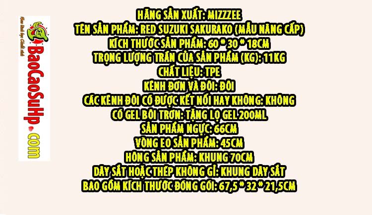 bup be tinh duc ban than Mizzzee RED Sakurako 16 - Búp bê tình dục bán thân Mizzzee RED Sakurako khớp nâng cấp 12kg