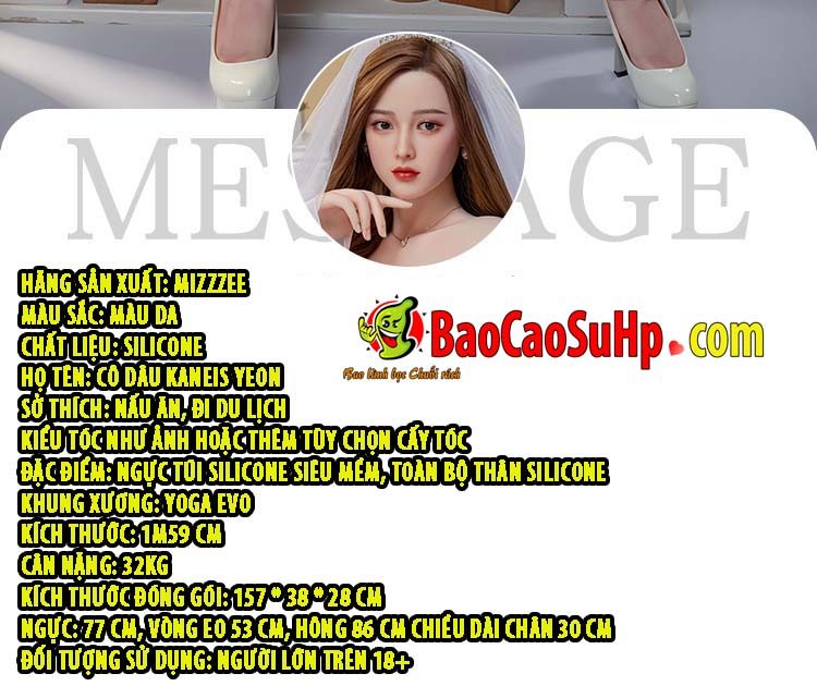 Búp bê tình dục silicone 1m59 cô dâu Kaneis Yeon sang trọng cao cấp giá tốt