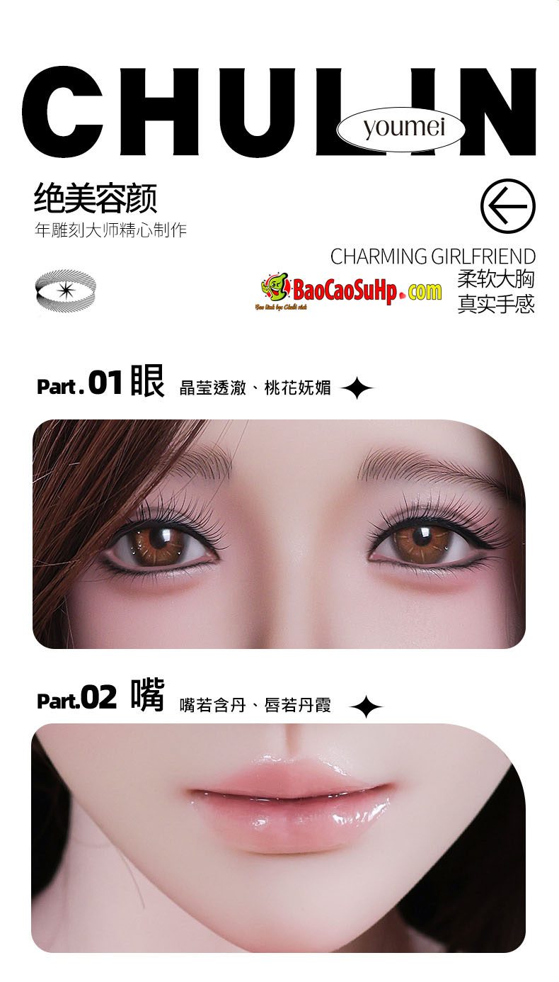 Búp bê tình dục cao cấp 1m58 TPE cấy tóc chân thực, đầu silicone