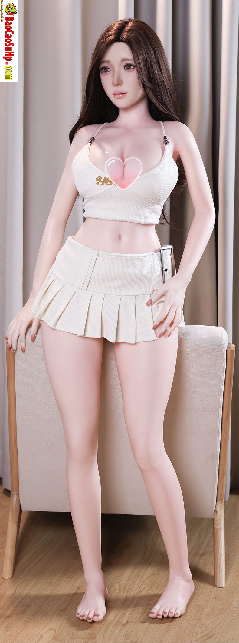 Búp bê tình dục cao cấp 1m58 TPE cấy tóc chân thực, đầu silicone