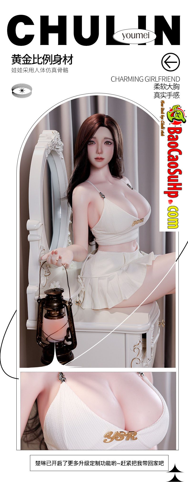 Búp bê tình dục cao cấp 1m58 TPE cấy tóc chân thực, đầu silicone