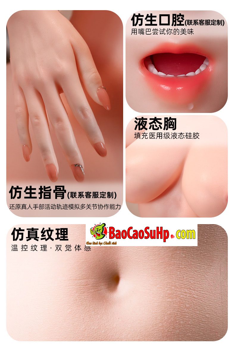 bup be tinh duc Full Rongyran 1m48 12 - Búp bê tình dục Full Rongyran thiếu nữ tóc bím 1m48 đầu silicone cấy tóc thân TPE