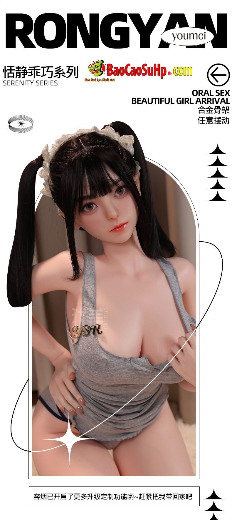 Búp bê tình dục Full Rongyran tóc bím 1m48 silicone TPE bán chạy