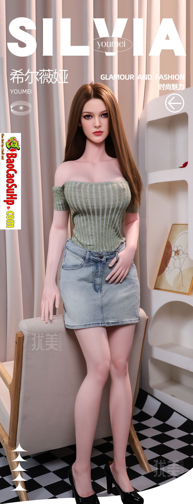 Búp bê tình dục Mỹ Latinh Silva 1m58 TPE silicone đẹp mê ly