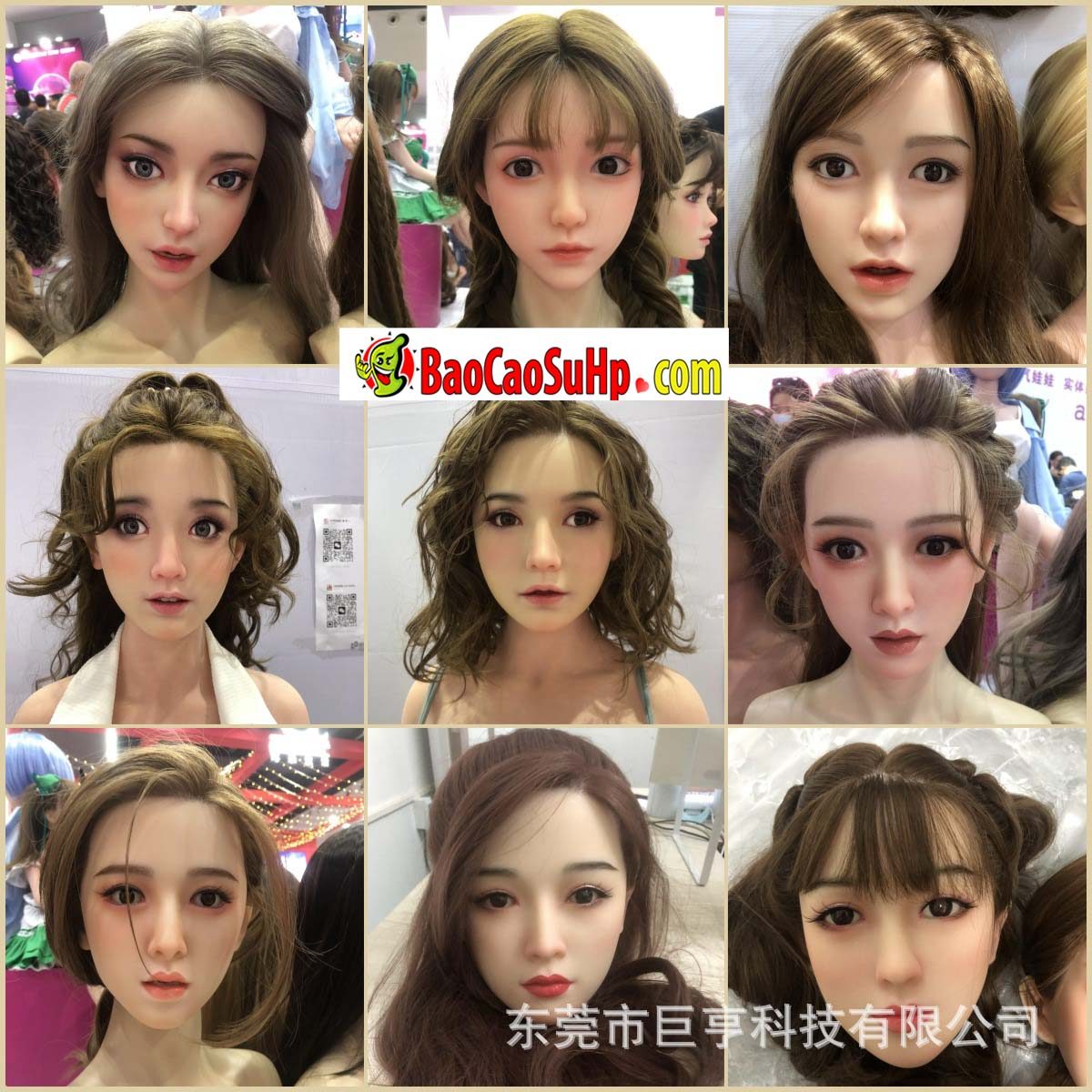 Đầu búp bê tình dục Châu Á Âu chất liệu Silicone TPE cao cấp