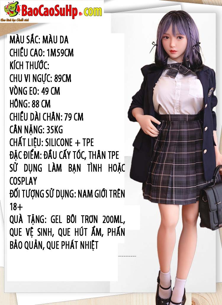 Búp bê tình dục Mizzzee Akimitsu 5D TPE 1m58 xinh đẹp nguyên bản